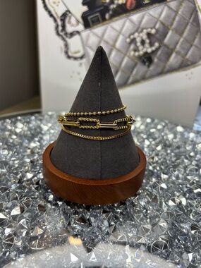 Gold-Tone Layered Chain Bracelet